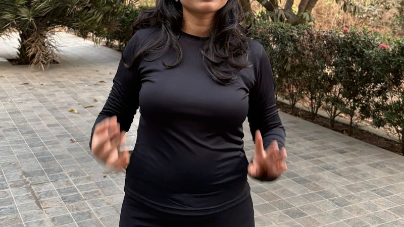 Black Fitted Full sleeve Top