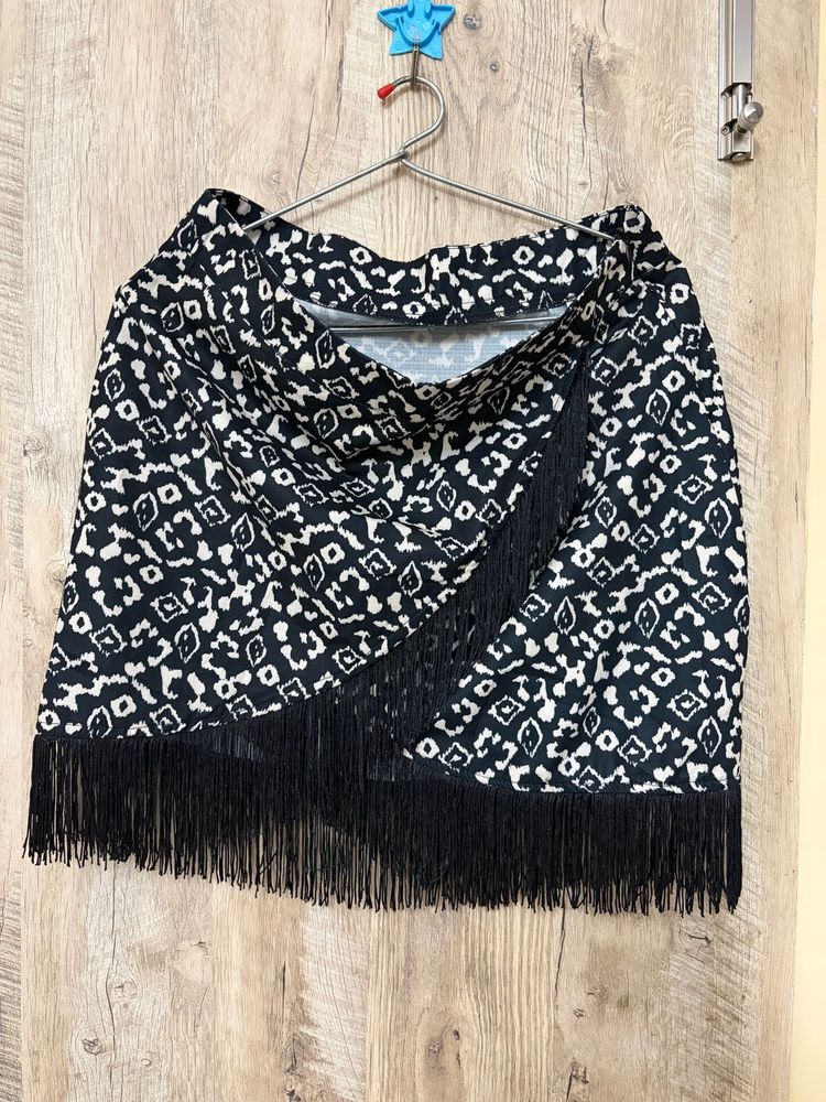 Boho Fringe Mini Skirt