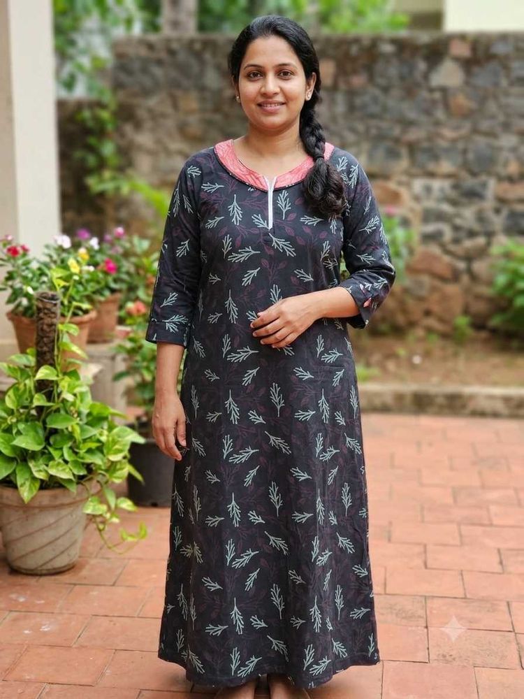 Stylish Leaf Print Kurta
