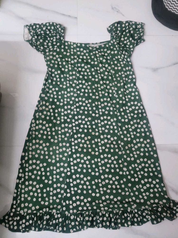 Green Floral Dress