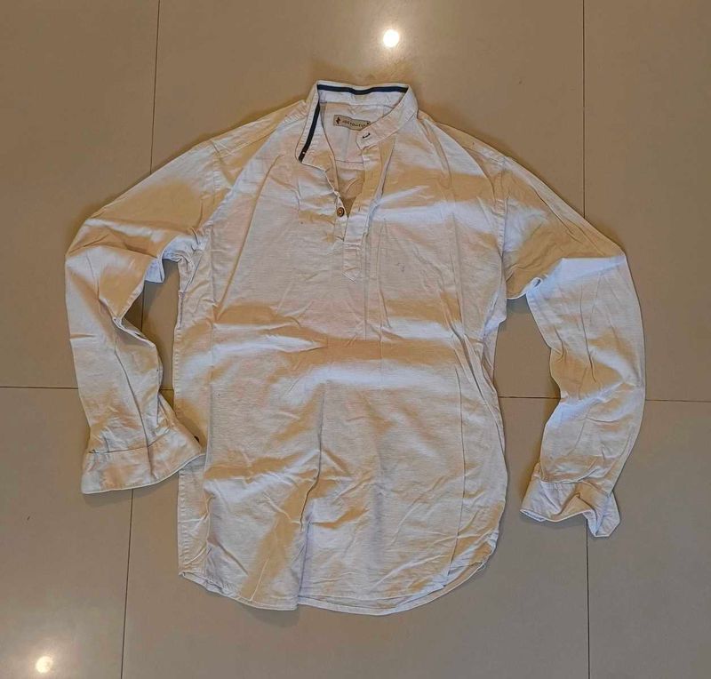 Men's White Long Sleeve Shirt