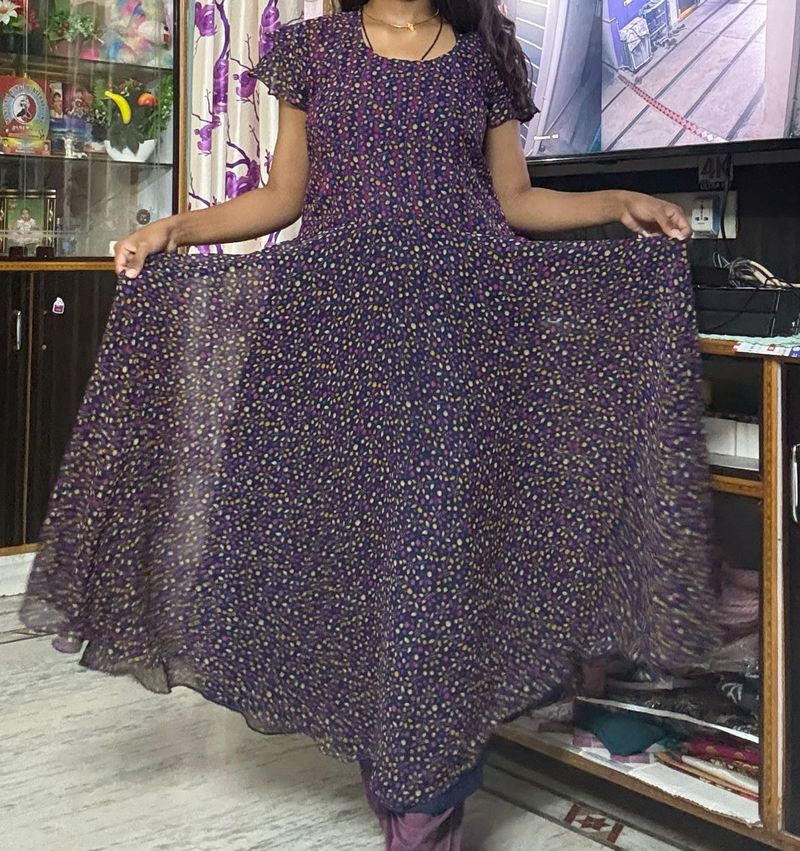 Beautiful Floral Print Maxi Dress
