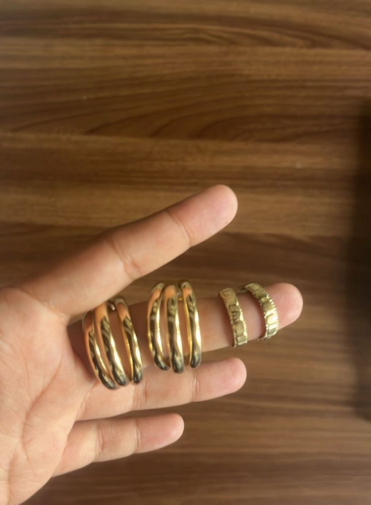 combo gold earrings