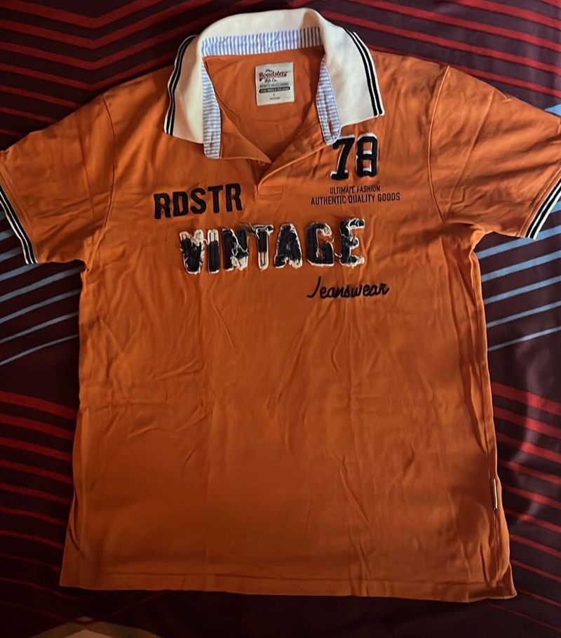 Orange ROSTR VINTAGE Jeanswear Polo Shirt
