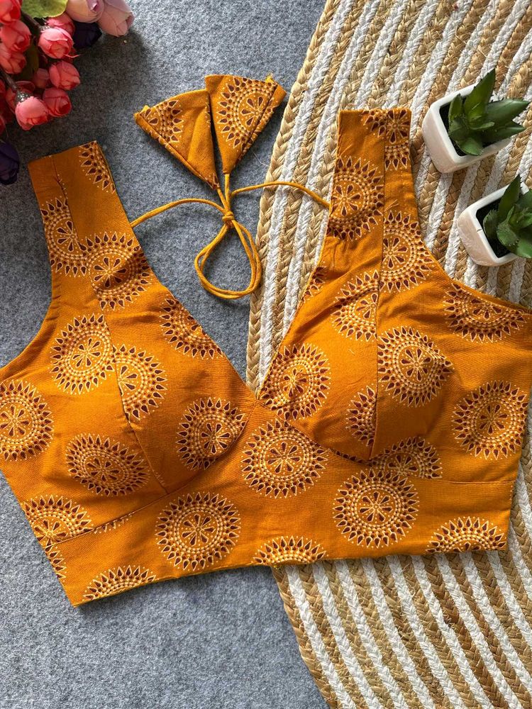 presenting Pure Ajrakh HandBlock blouse🩷*