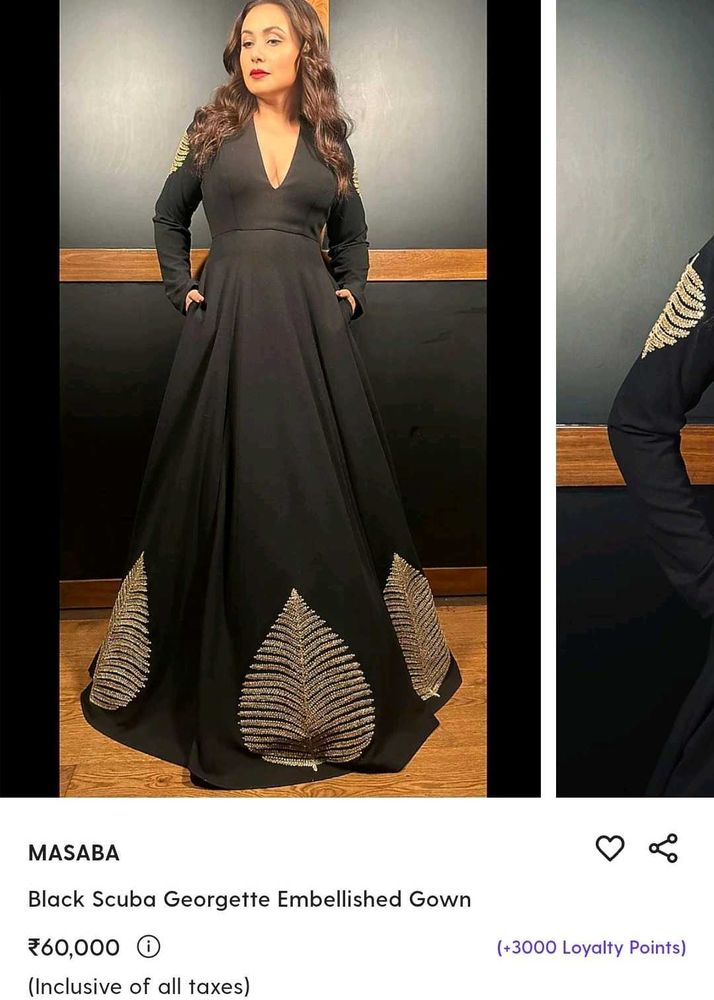 Elegant Black Embellished Gown