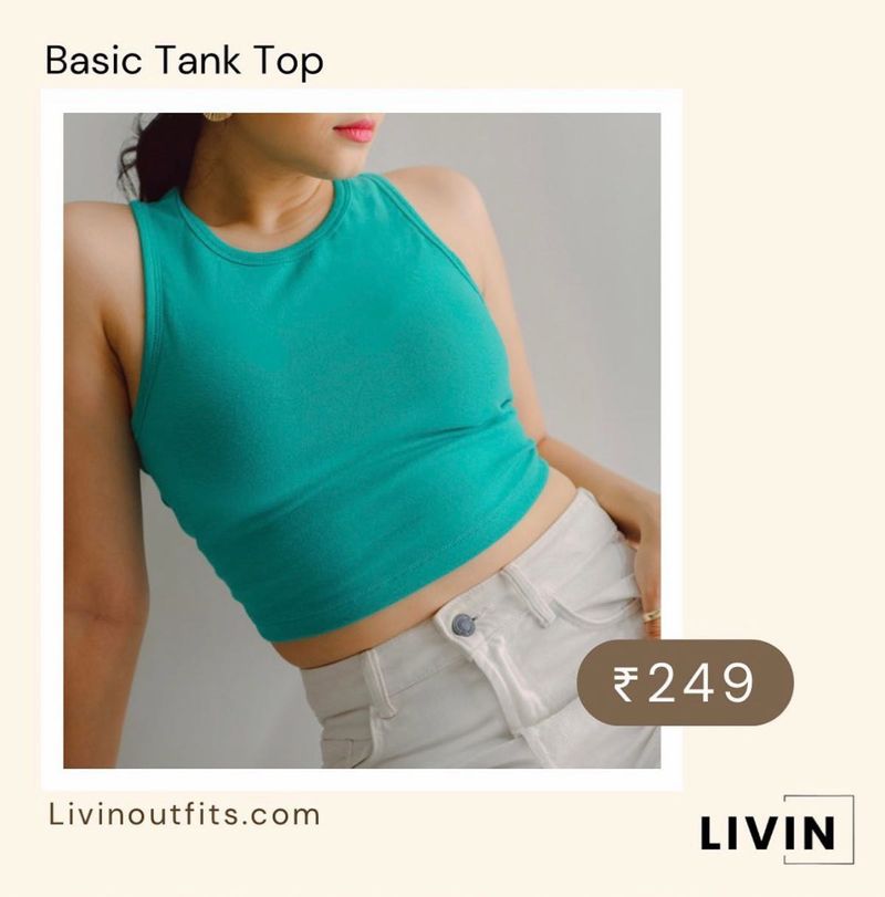 Teal Basic Tank Top