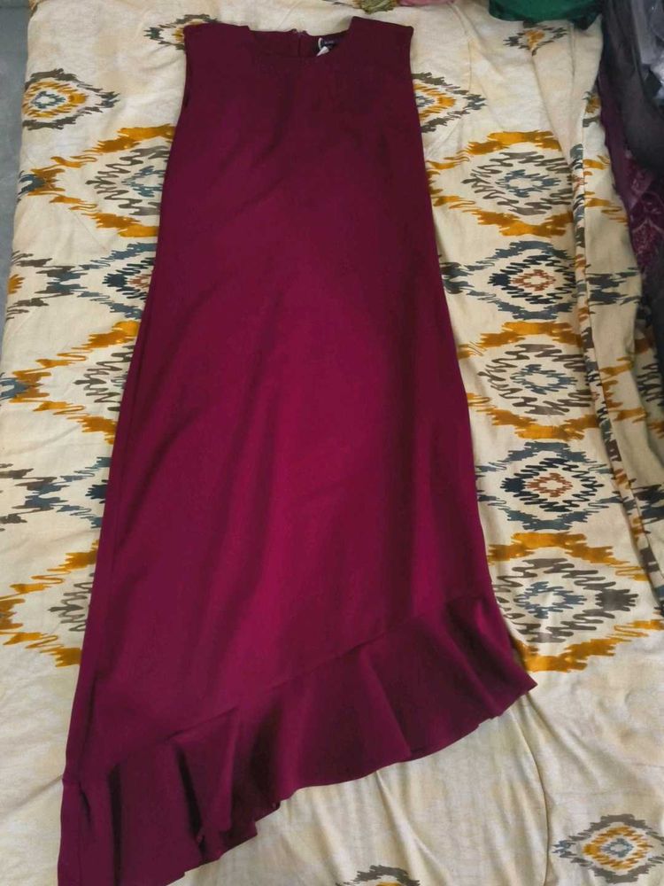 Burgundy Midi Dress