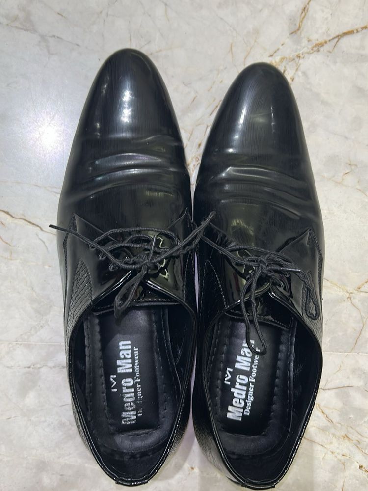 Men's Black Patent Leather Formal Shoes