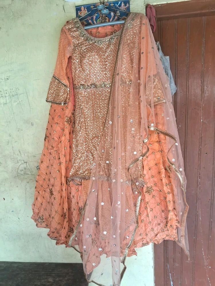 lehanga heavy flared set