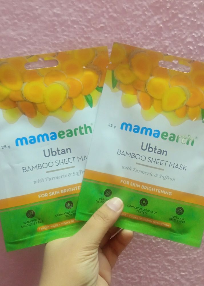 200 Only😙🌸Mamaearth Combo Of 2⃣ Sheet Masks