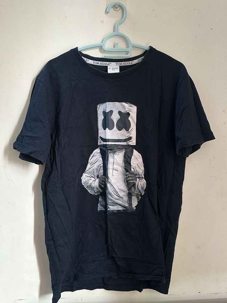 Women’s Navy Blue Marshmello Graphic Tee