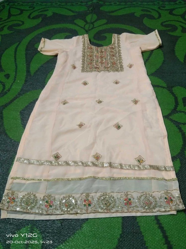 Elegant Peach Pakistani Dress