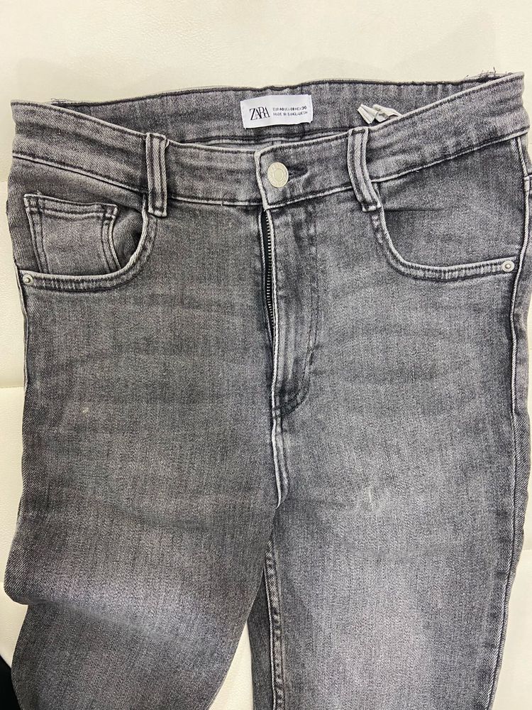 Zara Grey Denim Jeans