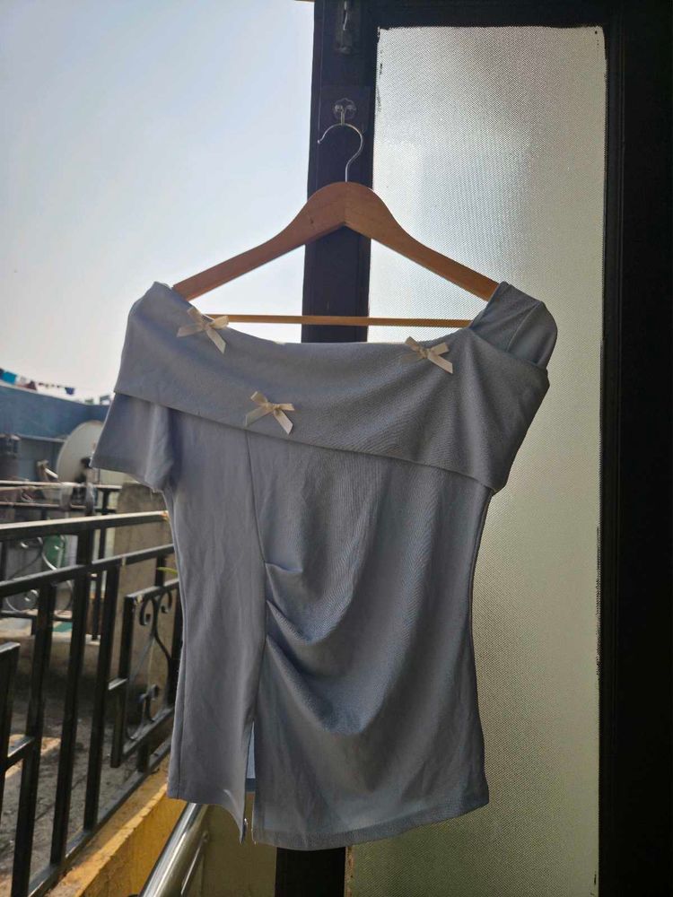 Cute Off-Shoulder Top with Bows