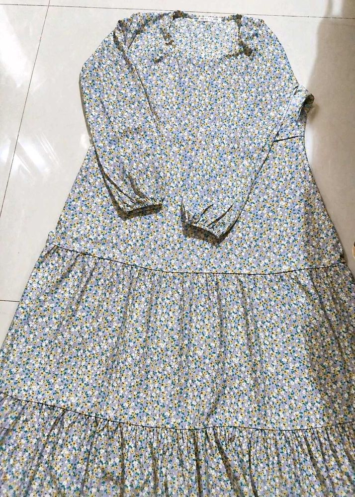 Floral Print Tiered  Dress