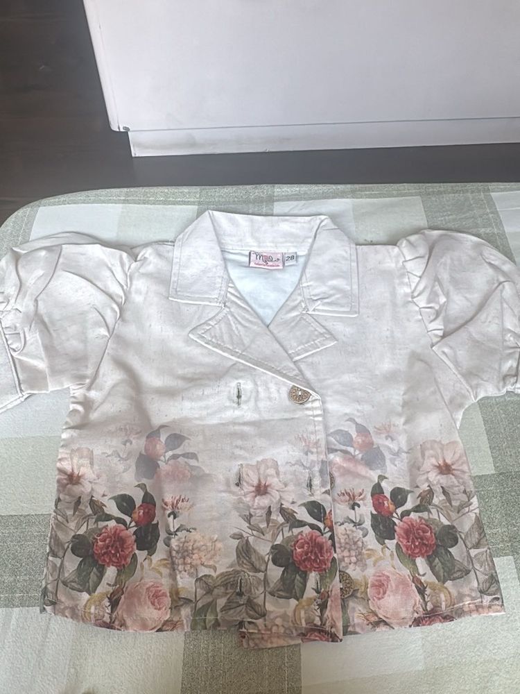Floral Print Cropped Top