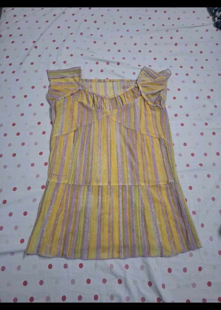 Flowy Striped Ruffle Top