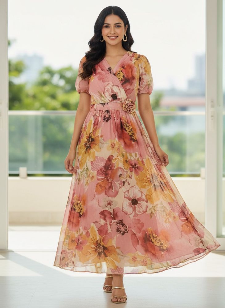 !discount! Floral Print Maxi Dress