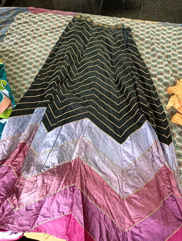 Ethnic Skirt with Chevron Design