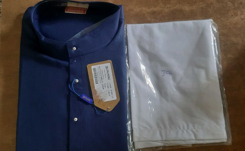 NEW WITH TAG Men's Navy Blue Kurta Set