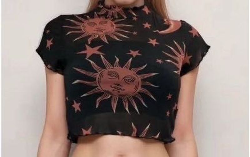 Sun &amp; Moon mesh top