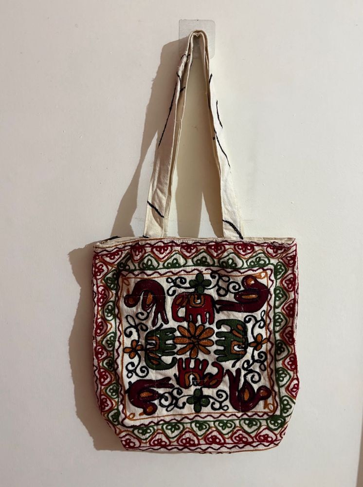 Embroidered Tote Bag
