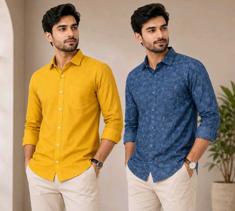 Men's Long Sleeve Casual Shirts (Set of 2)