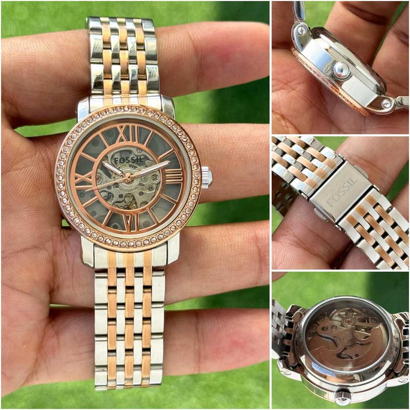 Fossil Two-Tone Skeleton Automatic Watch