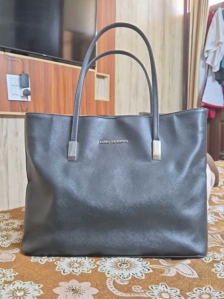 LINO PERROS Grey Tote Bag