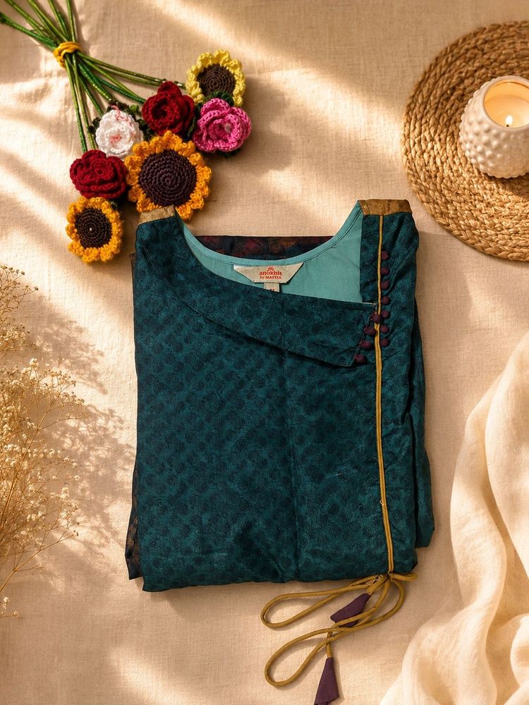Elegant floor length printed Kurta