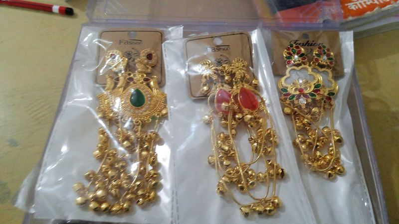 Exquisite Gold Plated Jhumka Earrings Set