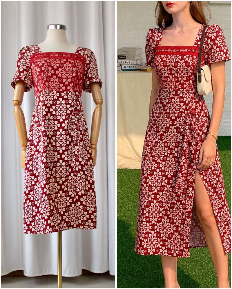 Mesh detail dress