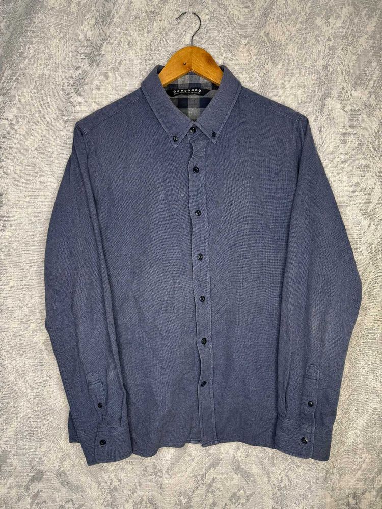 Men's Blue Button-Down Shirt