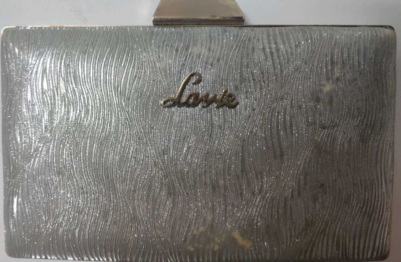 Lavie Silver Textured Clutch