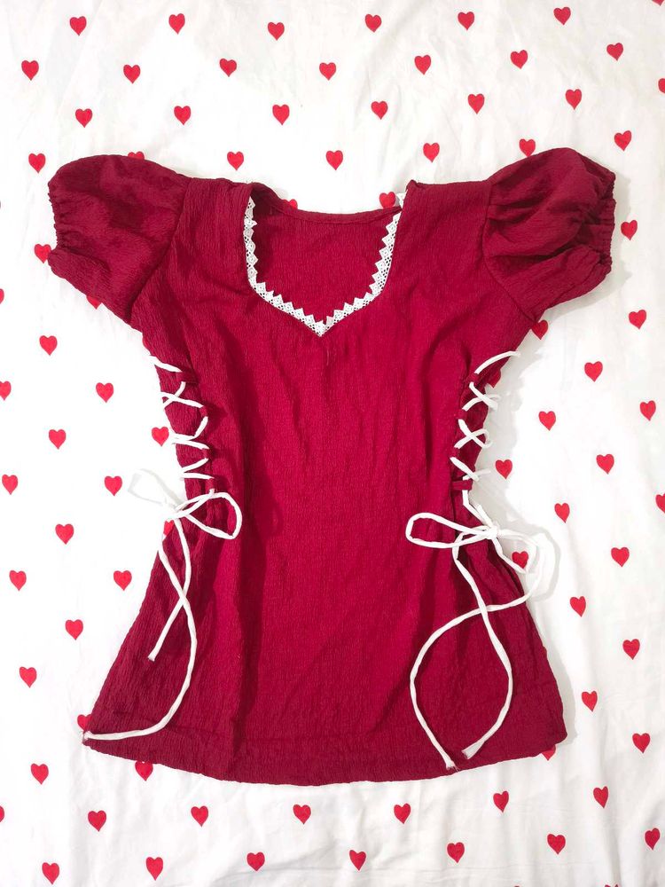 Chic side corset short kurti 💅🏻
