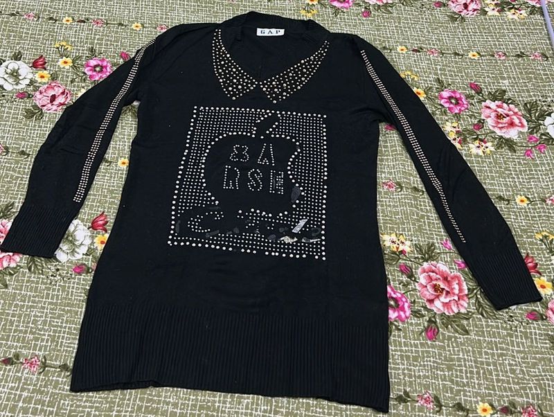 Sparkly Black GAP Tunic Top