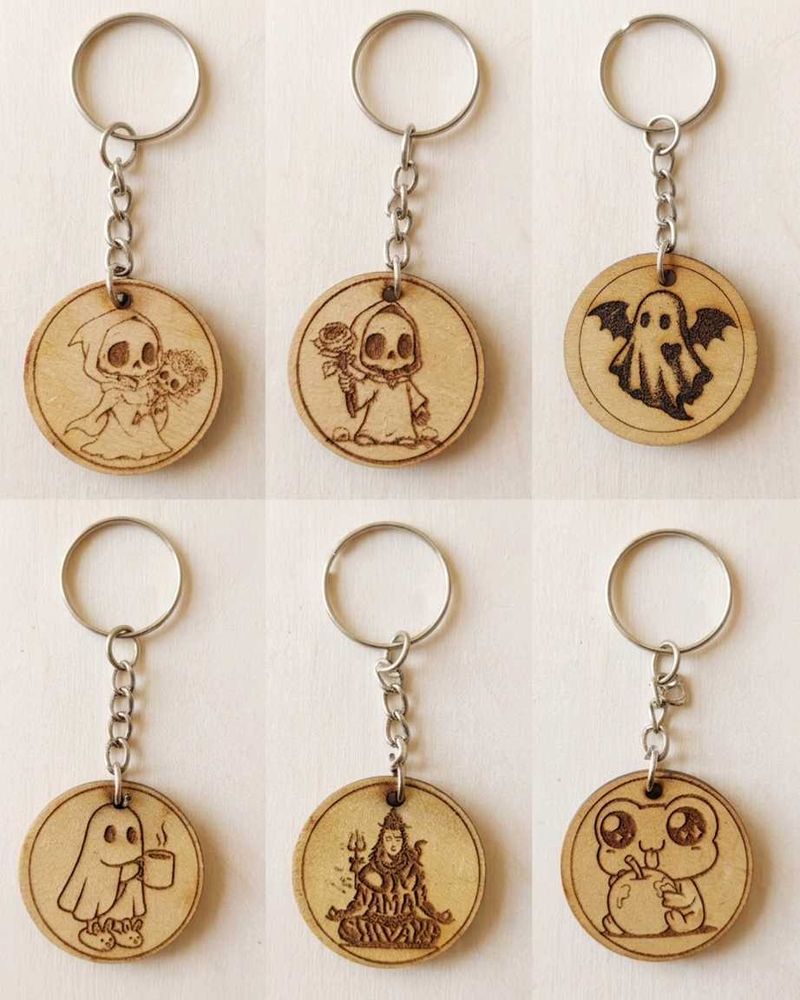 Custom Design Mdf Keychain - Set of 6