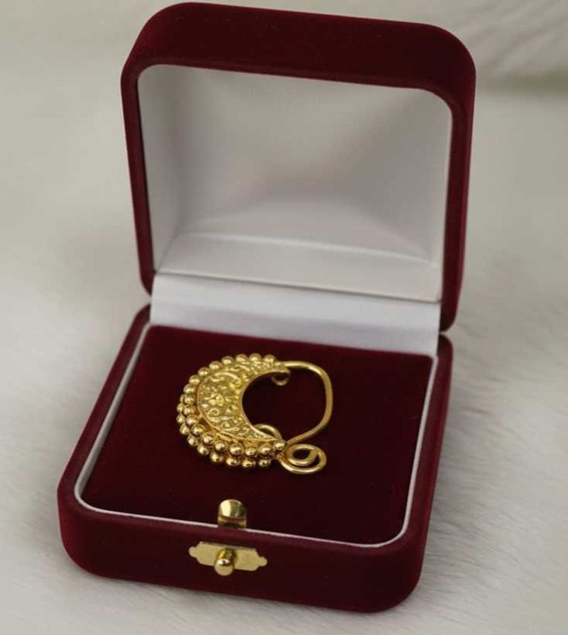 Pressing Nose Pin Gold plated