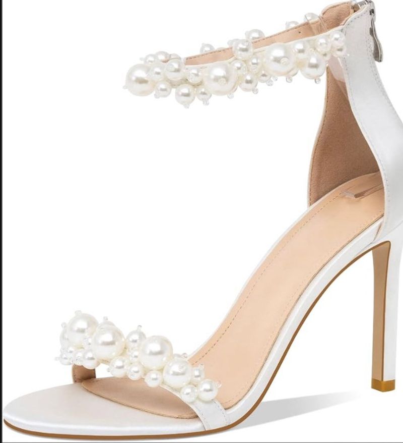 Elegant Pearl Embellished Heels
