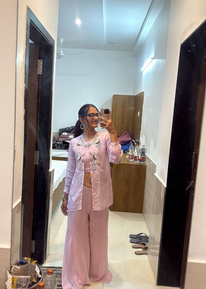 Elegant Pink Embroidered Kurta Set