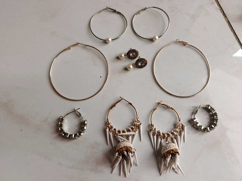 Assorted Hoop Earrings Set