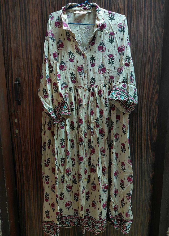 Bohemian Floral Print Kurta