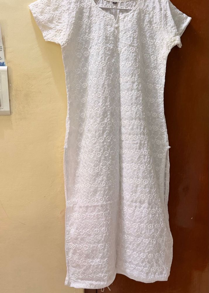 White Chikankari Kurta