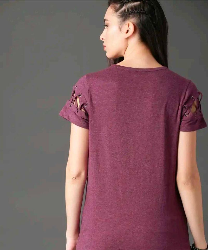 Stylish Lace-Up Sleeve Top