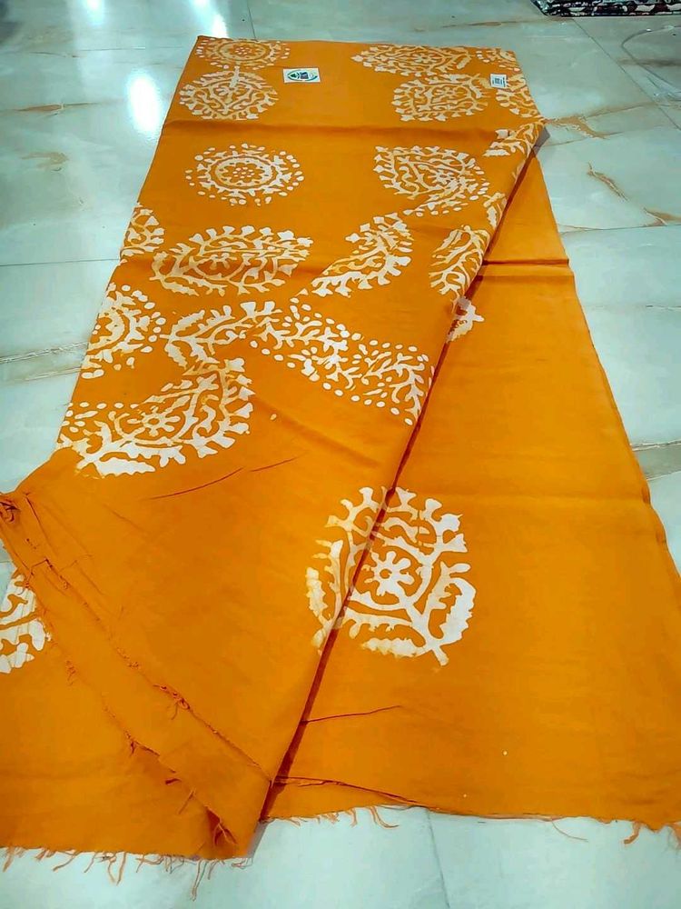 Vibrant Orange Saree
