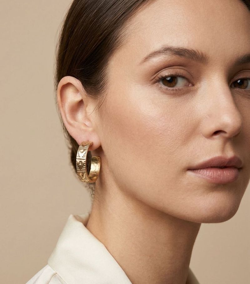 Combo of 3 Chic Textured Hoop Earrings