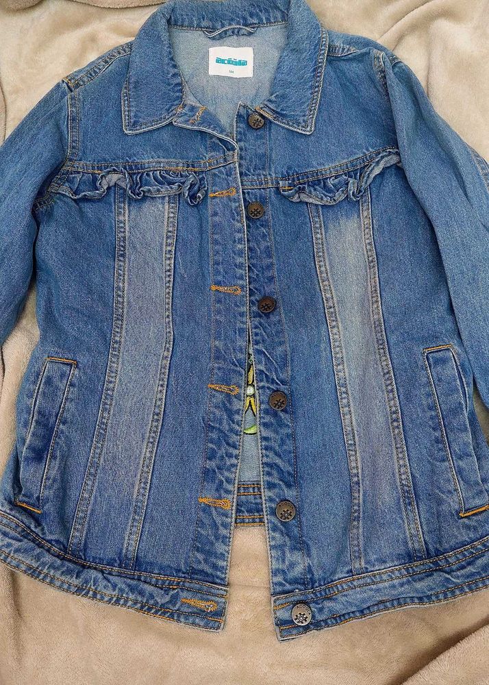 Ruffled Denim Jacket