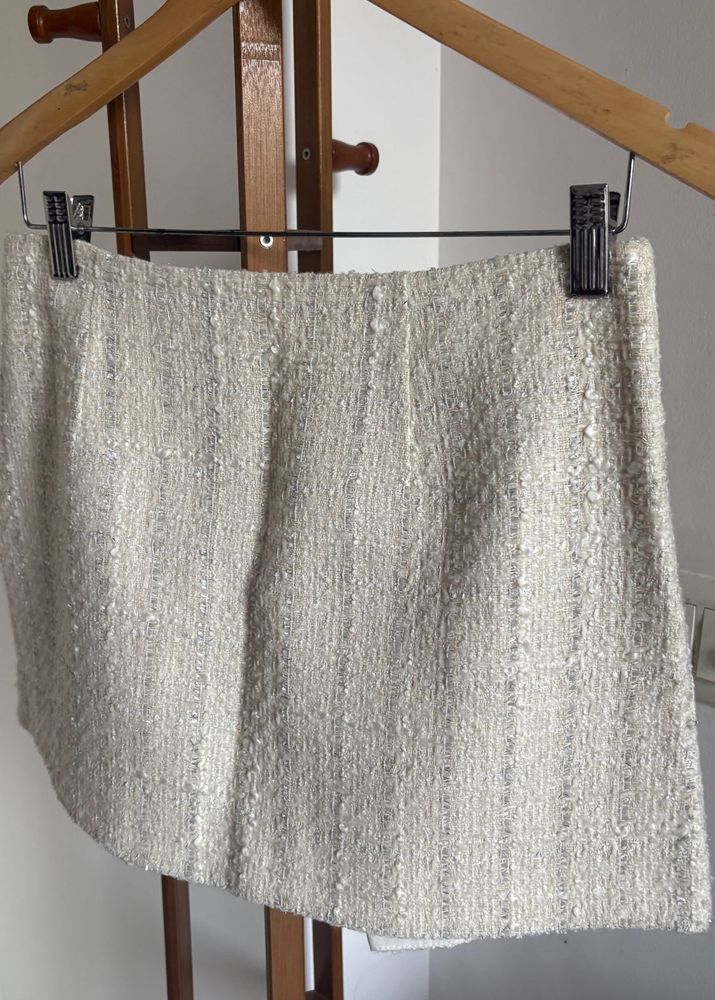 Sparkly Textured Mini Skirt