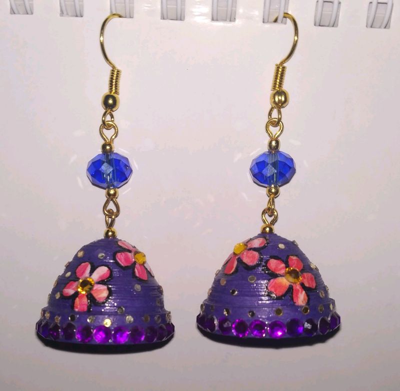 Hand painted Quilled Earrings